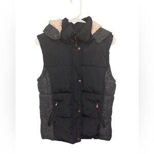 Ci Sono Navy Faux Fur Lined Vest Sz L